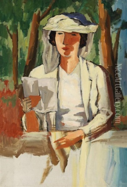 Frauenportrat Oil Painting - Albert Mueller