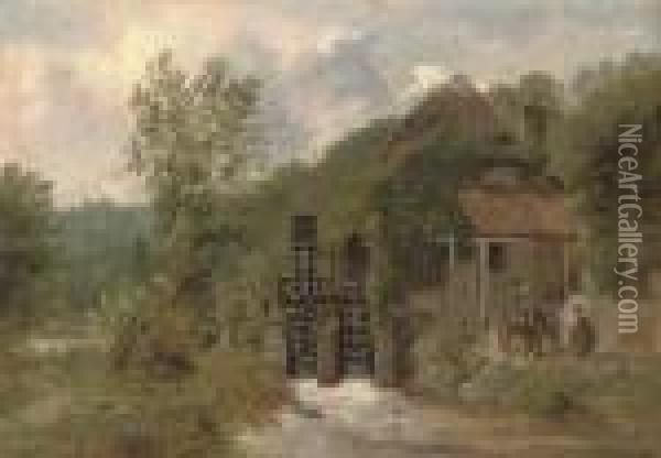 The Old Watermill Oil Painting - Frederick Richard Lee