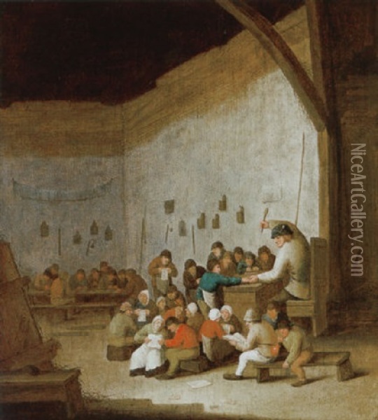 Die Bauernschule Oil Painting - Bartholomeus Molenaer