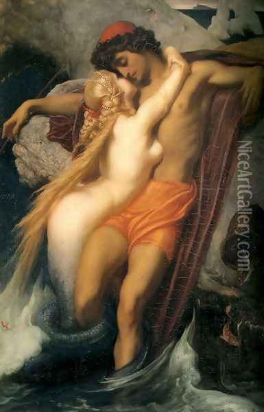 The Fisherman And The Syren Oil Painting - Lord Frederick Leighton