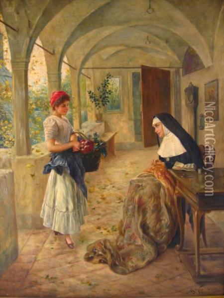 Sisterly Advice Oil Painting - Gennaro Villani