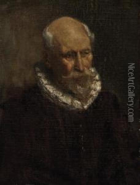 Portrait Of A Man Oil Painting - Tiziano Vecellio (Titian)