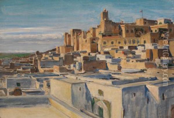 Vue De Sousse Oil Painting - Jean, Dit Tancrede Bastet