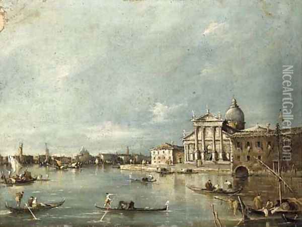 San Giorgio Maggiore, Venice Oil Painting - Giacomo Guardi