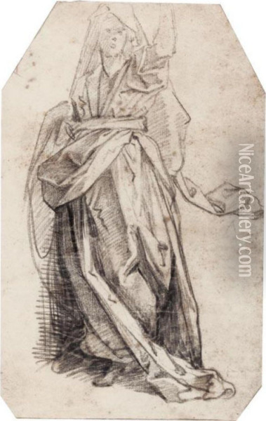 Allegorical Female Figure Oil Painting - Giovanni Alberti