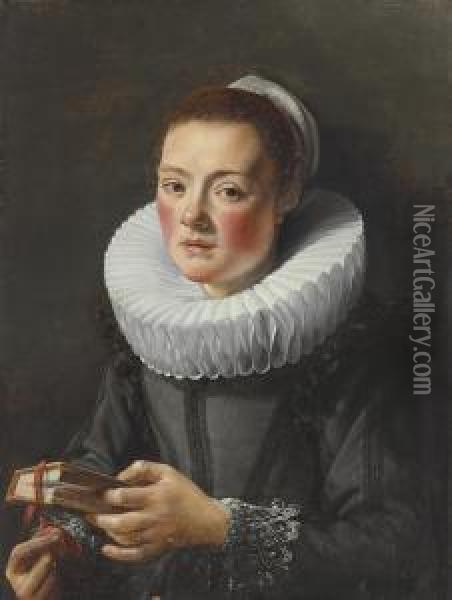 Portrait Of A Girl Oil Painting - Pieter Claesz.