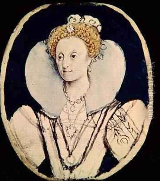 Portrait of Elizabeth I Oil Painting - Isaac Oliver