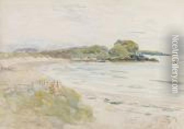 Children On The Shore Oil Painting - William McTaggart