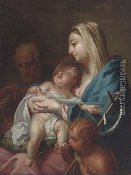 The Holy Family Oil Painting - Francesco Trevisani