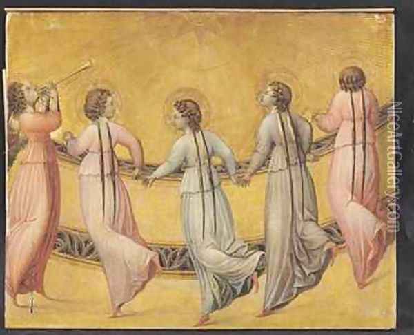 Five Angels Dancing Before the Sun Oil Painting - Paolo di Grazia Giovanni di