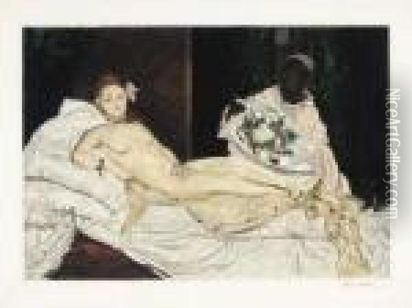 Olympia, By Jacques Villon Oil Painting - Edouard Manet