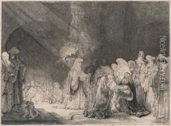 The Presentation In The Temple Oil Painting - Rembrandt Van Rijn
