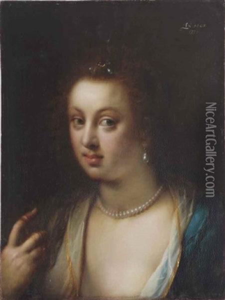 Portrait Of A Young Woman As Berenice Oil Painting - Gortzius Geldorp