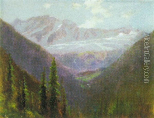 Mount Bonney, Selkirks Oil Painting - Frederic Marlett Bell-Smith