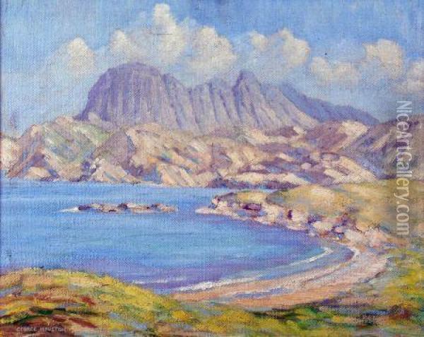 Shilyen From Garvie Bay - Wester Ross Oil Painting - George Houston