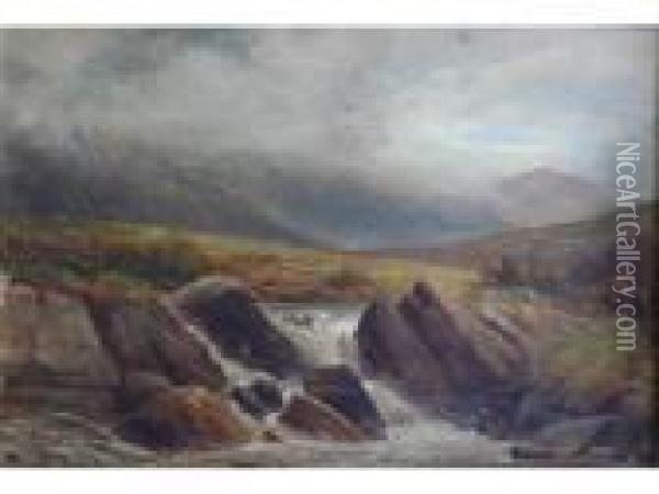A Highland Burn Oil Painting - Louis Bosworth Hurt