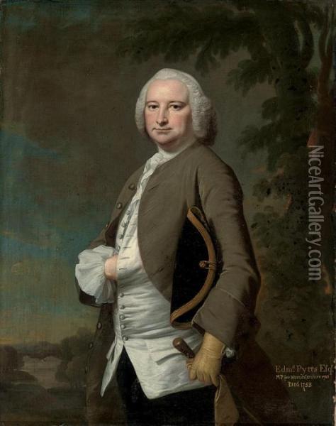 Portrait Of Edmund Pytts Esq Oil Painting - Joseph Highmore