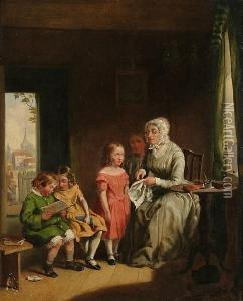 The Lesson Oil Painting - Valentin Walter Bromley