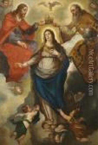 The Coronation Of The Virgin Oil Painting - Gaspar De Crayer