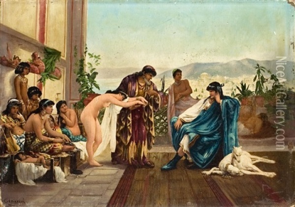 Der Sklavenhandler Oil Painting - Victor-Julien Giraud
