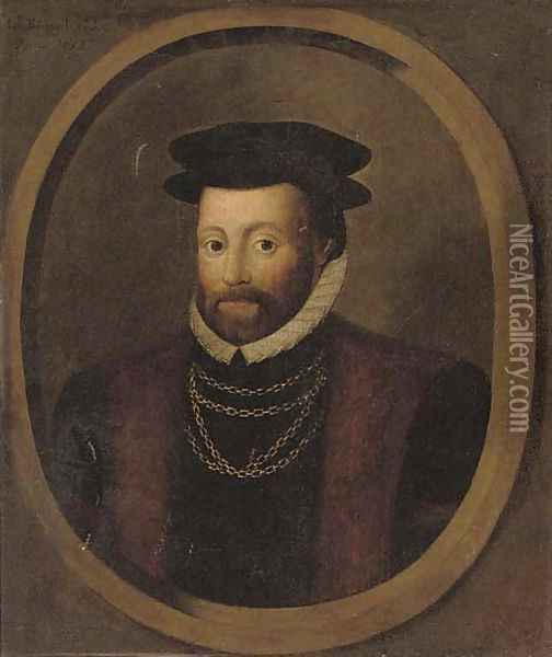 Portrait of Edward, 1st Baron North of Kirtling Oil Painting - English School
