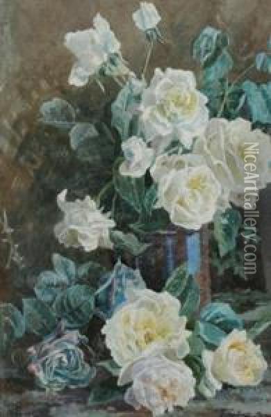 Roses Oil Painting - Margaret Olrog Stoddart