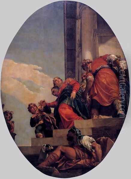 The Banishment of Vashti Oil Painting - Paolo Veronese (Caliari)
