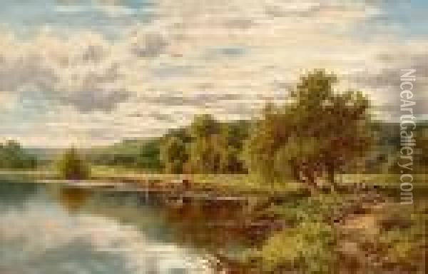 The Thames, Sonning, Berks Oil Painting - Henry Hillier Parker