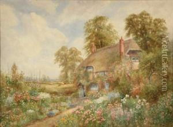 The Cottage Garden Oil Painting - Arthur Stanley Wilkinson