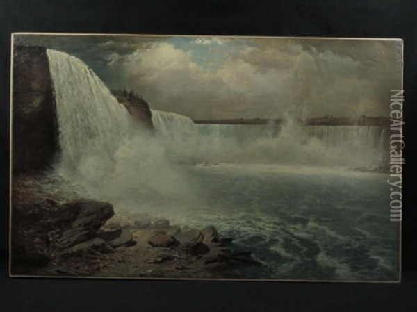 View Niagara Falls Oil Painting - Frank C. Bromley