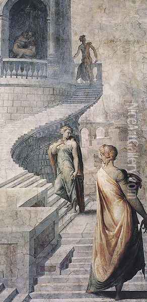 Bathsheba Goes to King David 1552-54 Oil Painting - Francesco de' Rossi