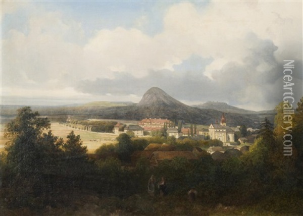 A View Of A Castle Oil Painting - Thomas Ender