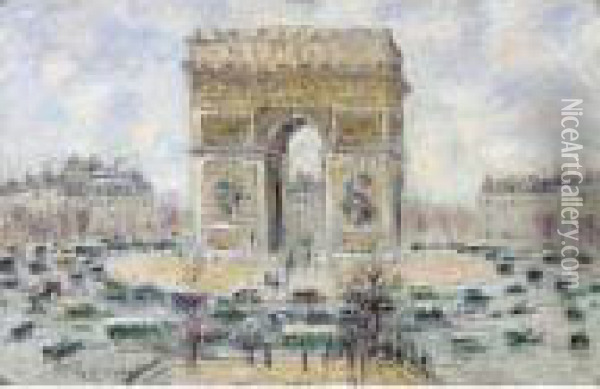Place De L'etoile Oil Painting - Gustave Loiseau