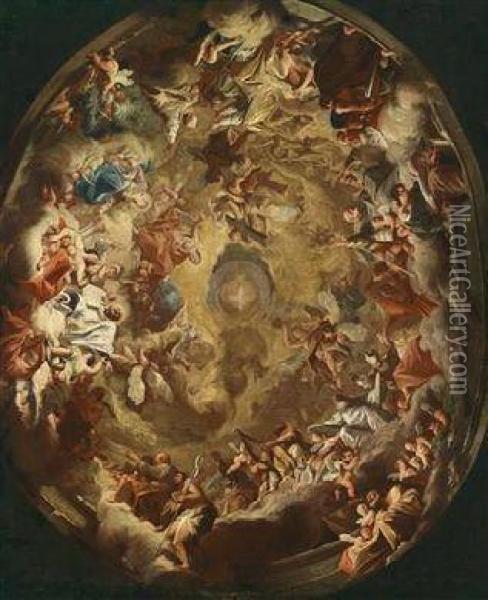 The Apotheosis Of Saint Cajetan Oil Painting - Jacob Zanusi
