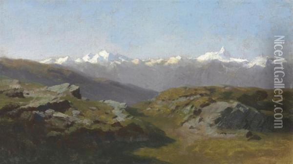 Rocky Mountains Oil Painting - Herman Herzog