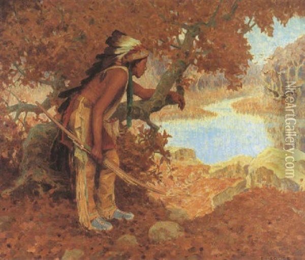 Hunting Foul Oil Painting - Eanger Irving Couse