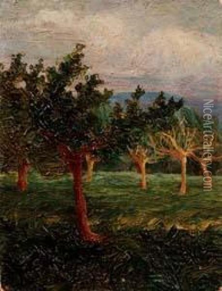 Paesaggio Con Alberi Oil Painting - Erma Zago
