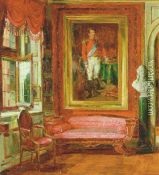Christian Viii's Vaerlse Pa Rosenborg Oil Painting - Hans Peter Lindeburg