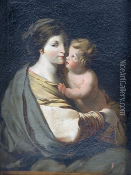 Vierge A L'enfant Oil Painting - Eustache Le Sueur