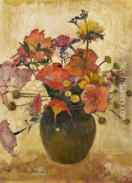 Vase With Flowers Oil Painting - Frans David Oerder