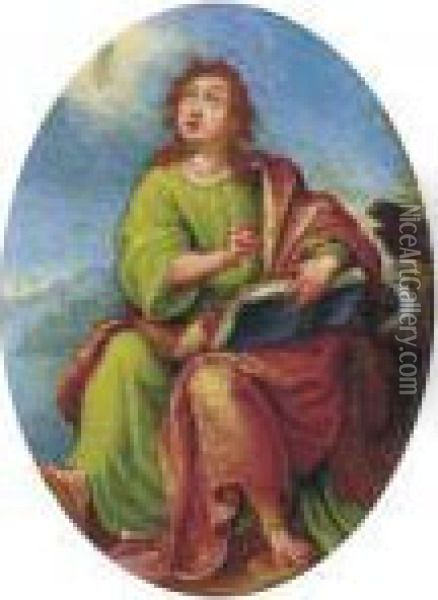 Saint John The Evangelist Oil Painting - Denys Fiammingo Calvaert