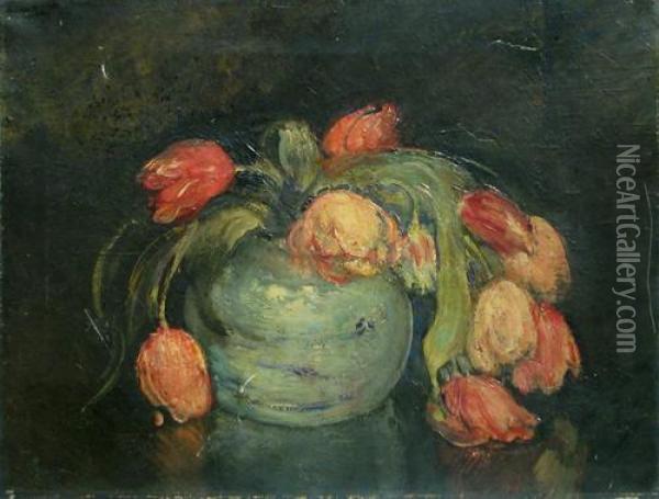 Tulipes Oil Painting - Mihai Simonidi