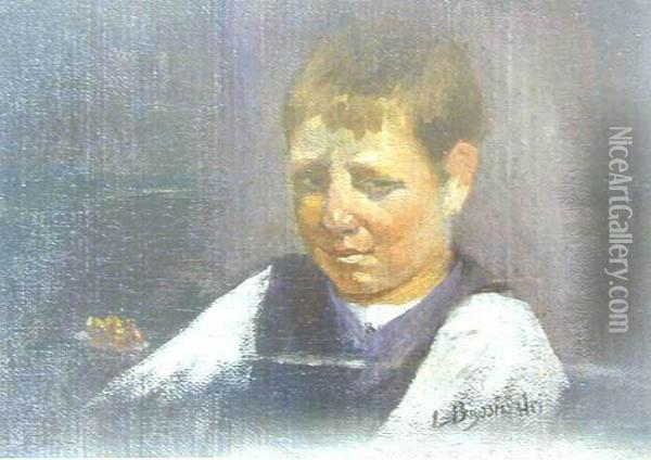 Portret Chlopca Oil Painting - Leon Bigosinski