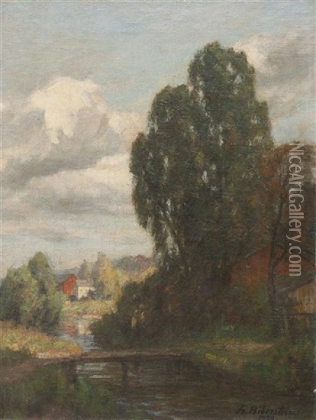 Cottage In The Forest Oil Painting - Franz Biberstein