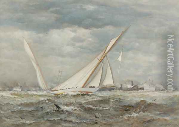 Yacht Race Oil Painting - James Gale Tyler