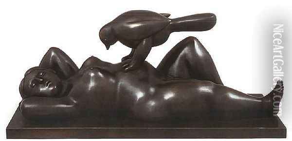 The Dream Oil Painting - Fernando Botero