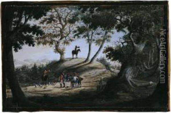 The End Of The Hunt Oil Painting - Louis Nicolael van Blarenberghe