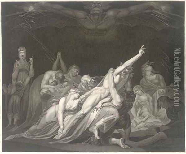 The Vision of the Lazar-House, by Moses Haughtton Oil Painting - Fuseli, Henry (Fussli, Johann Heinrich)