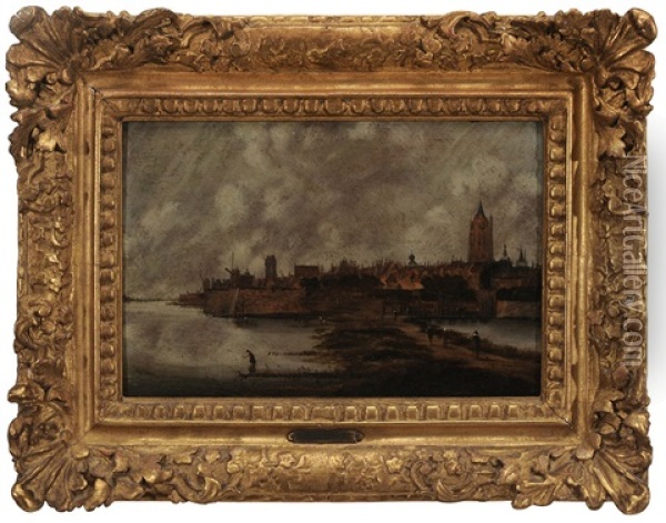 View Of Amsterdam Oil Painting - Jan Meerhout
