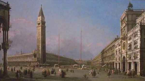 Piazza San Marco Looking South and West Oil Painting - (Giovanni Antonio Canal) Canaletto